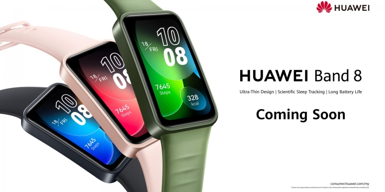 Huawei Band 8 akan dilancar dengan harga promosi RM169 mulai 1 Jun