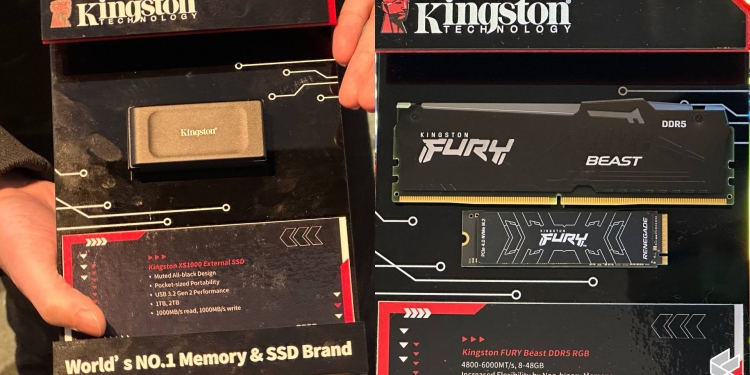 Kingston umum pemacu kilat XS1000 SSD dan RAM non-binary DDR5 Fury Beast