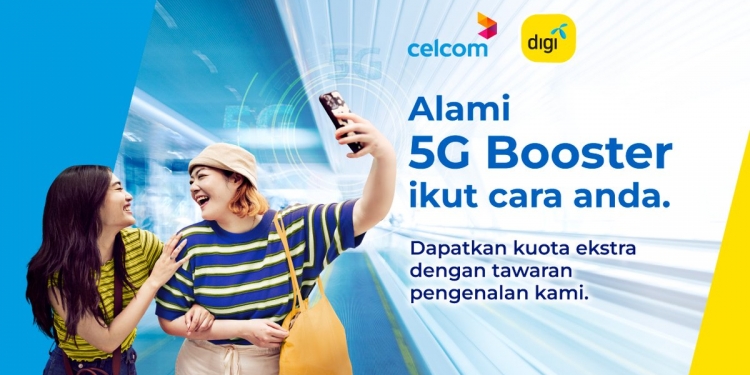 Akses 5G percuma CelcomDigi dilanjut sebulan lagi, lancar pas 5G Booster dengan kuota tambahan
