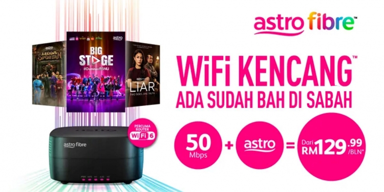 Astro tawar pelan gabungan internet dan pek hiburan lebih murah di Sabah