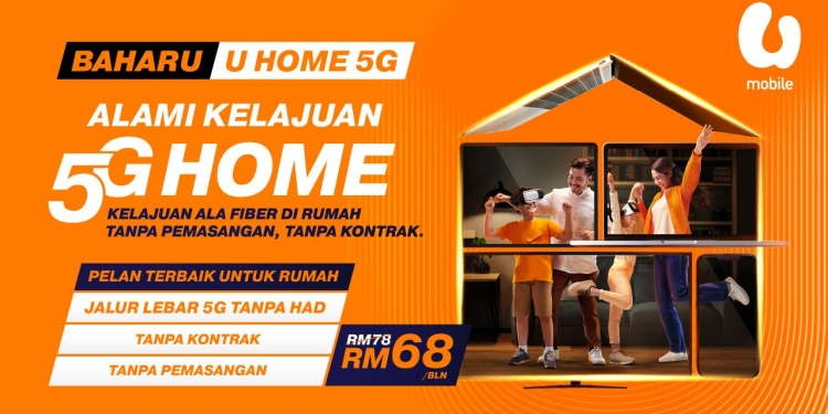 U Mobile U Home 5G:: Pelan data 5G tanpa had paling murah, tiada kontrak dan sekatan kelajuan