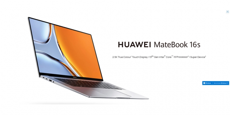 Huawei Matebook 16s (2023): Pacu kreativiti dengan skrin jitu warna dan Intel Core i9 generasi ke-13