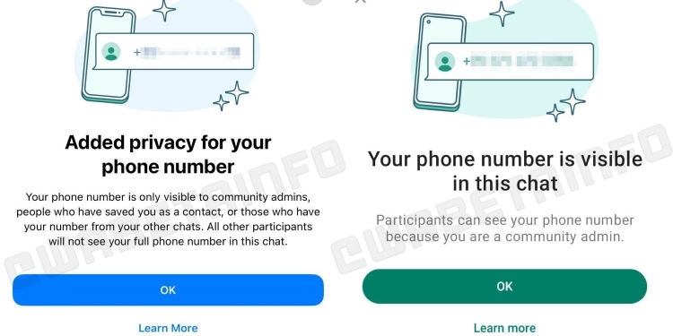 Ahli Community di WhatsApp kini boleh sembunyikan nombor telefon bagi tujuan keselamatan