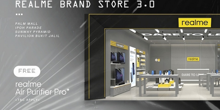 Anda patut kunjungi kedai jenama Realme serba baharu, hadiah percuma RM799 untuk pembeli terawal