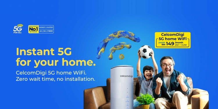 Tiada Fiber dan Starlink mahal? CelcomDigi ada Home WiFi 5G tanpa had RM149/bulan