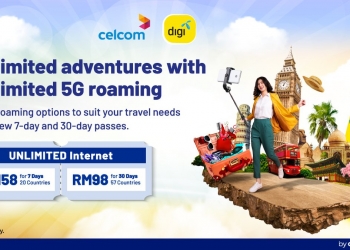 CelcomDigi perkenal pas perayauan internet 5G tanpa had, dengan FUP di 57 negara