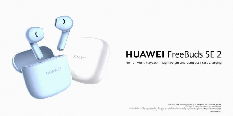 Huawei Freebuds SE 2, fon putik mampu milik dengan bateri sehingga 9 jam di putik dan 40 jam bersama bekas