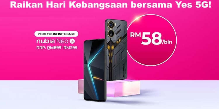 Yes 5G lancar promosi pelan tanpa had dan telefon 5G lebih rahmah sempena Hari Kebangsaan