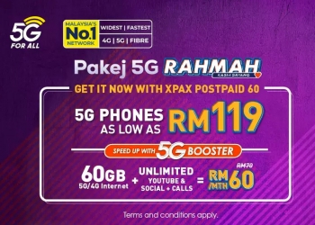 Pakej 5G Rahmah: Celcom tawar data 60GB serta YouTube & Sosial tanpa had, telefon 5G serendah RM119