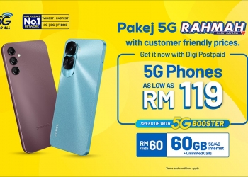 Pakej 5G Rahmah: Celcom tawar data 60GB serta YouTube & Sosial tanpa had, telefon 5G serendah RM119