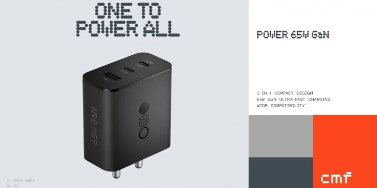 Power 65W GaN, pengecas CMF by Nothing mampu cas 3 peranti serentak termasuk laptop, telefon & jam