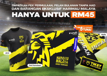 Unifi bekerjasama dengan FAM tawar pek Uni5G dan jersi Harimau Malaya untuk masa terhad