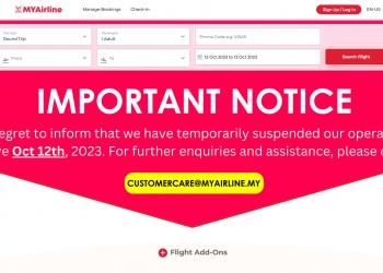MYAirline tutup kedai hingga satu tarikh yang belum diberitahu, masalah kewangan dipercayai punca