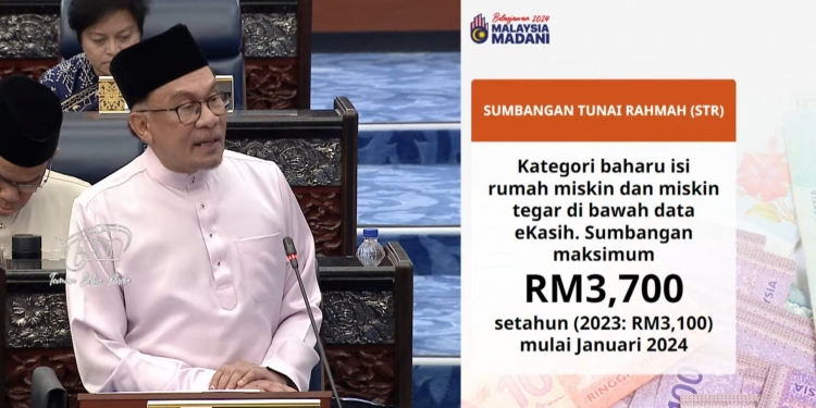 Belanjawan 2024: STR ditambah RM2 bilion, kadar minimum naik ke RM500 dan maksimum RM3,700 untuk 9 juta penerima