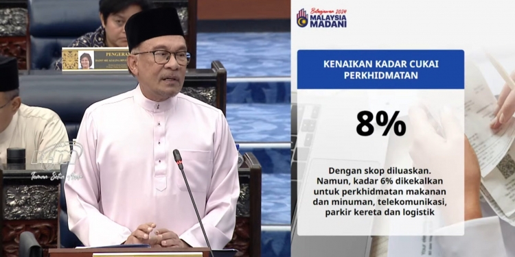 Belanjawan 2024: Cukai Perkhidmatan naik dari 6% kepada 8%, pengecualian untuk perkhidmatan keperluan utama