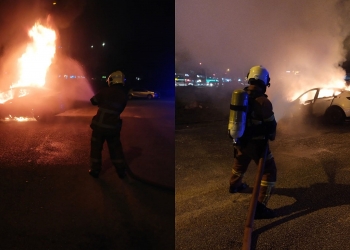 Bomba sahkan Model Y terbakar di Puchong, 70% badan terbakar