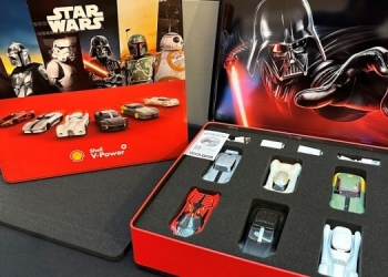 Star Wars Racers Shell ini boleh dimiliki pada harga RM49.90 setiap satu, siap ada Collector Casing lagi