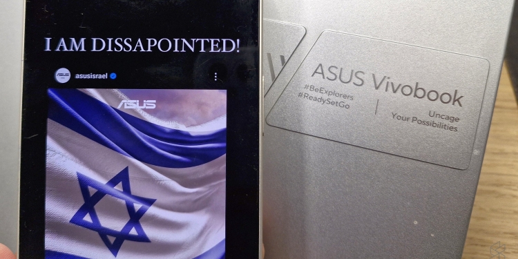 Rakyat Malaysia kecewa lihat Asus sokong Israel, terharu dengan usaha Asus Malaysia