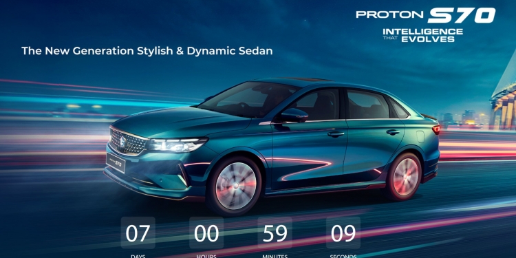 Proton S70 akan dilancar 7 hari lagi, pendaftaran minat dibuka sekarang