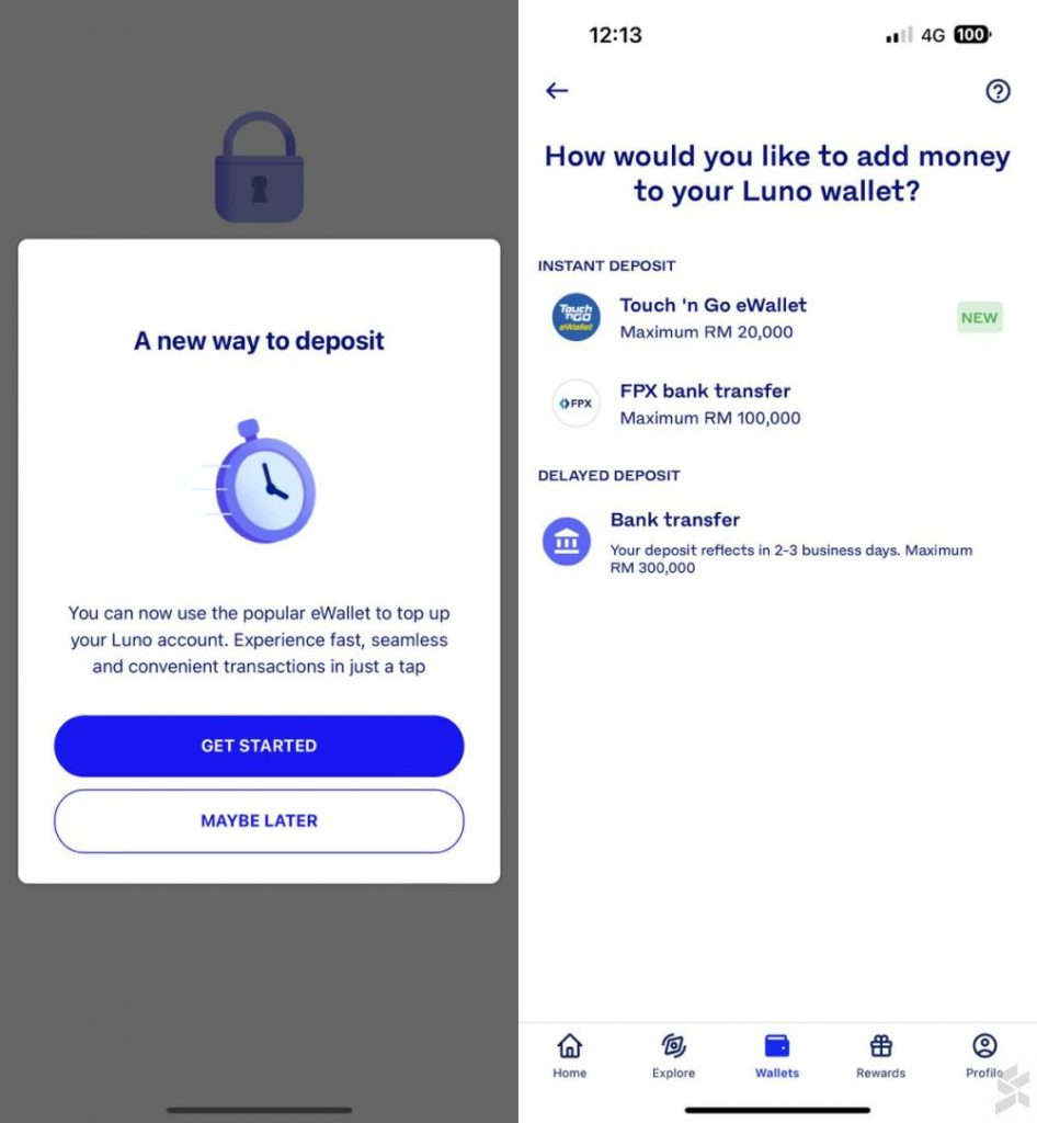 Luno terima deposit daripada TNG eWallet