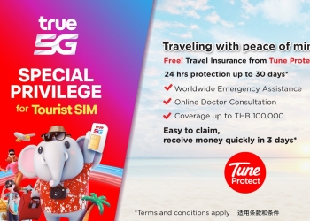 Beli pek SIM Thailand Tourist dan terima insuran perjalanan percuma