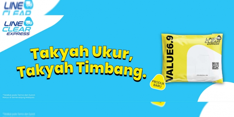 Sampul prabayar RM6.90 boleh hantar 6kg barang guna Line Clear Express