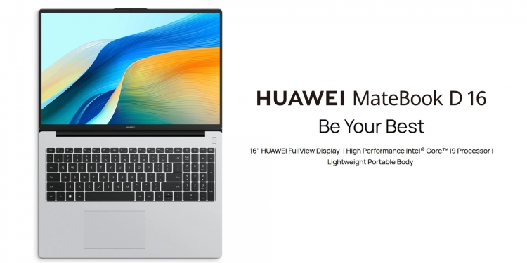 Huawei MateBook D 16 (2024) guna pemproses Intel Core i9 gen-13 dan grafik Iris Xe
