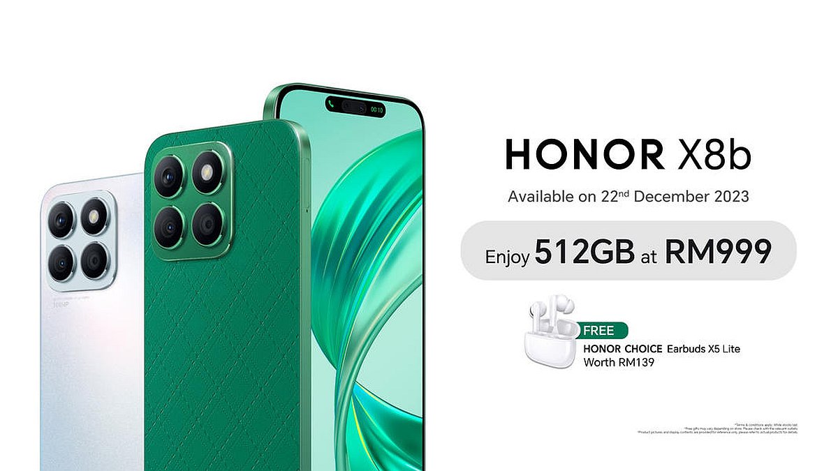 Harga Honor X7b Dan Honor X8b 512GB Diumum Bawah RM1000, Percuma Fon ...