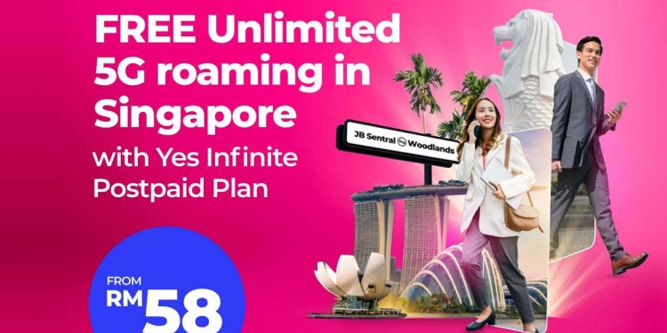 Yes 5G Infinite beri pas perayauan tanpa had Singapura, data “tanpa had” & percuma