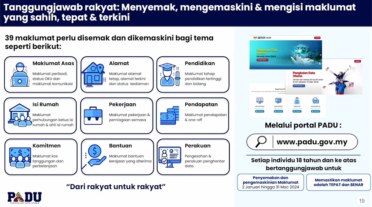 PADU Perkara perlu anda tahu tentang Pangkalan Data Utama