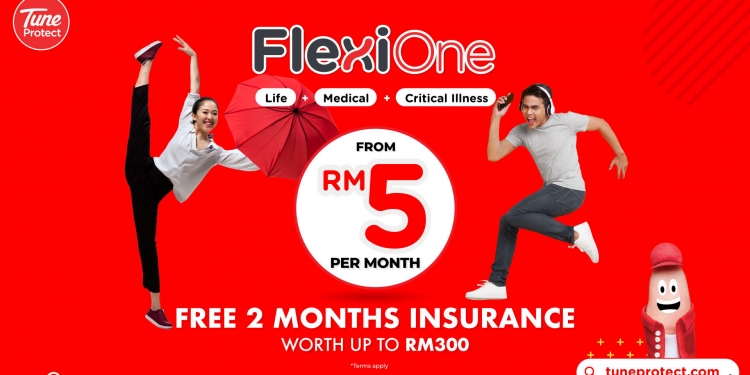 Anda boleh DIY insurans dengan FlexiOne Tune Protect harga serendah RM5/bulan