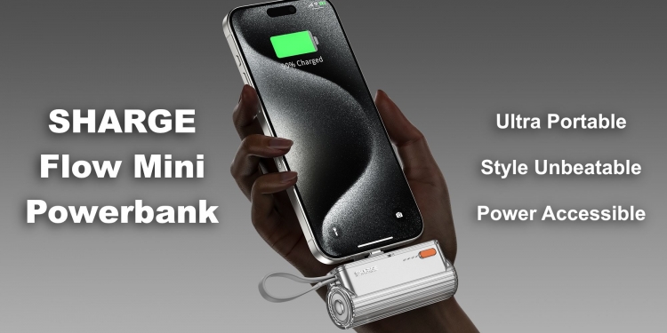 Sharge Flow Mini, powerbank sangat mudah guna, boleh gantung di telefon tanpa terganggu
