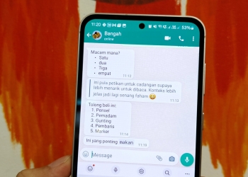 Whatsapp kini boleh susun senarai, petikan dan letak bayang dalam mesej perbualan