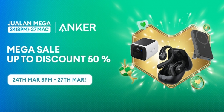PROMO: Anker beri diskaun sampai 50% dalam Jualan Mega Lazada selama 3-hari
