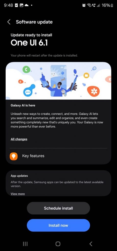 240329 Samsung One UI 6.1 Update