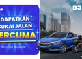 Cukai jalan Percuma bernilai RM150 juta untuk motorsikal dan kereta daripada BJAK