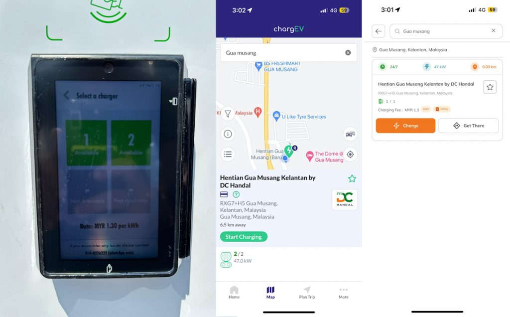 Tangkap layar aplikasi chargEV