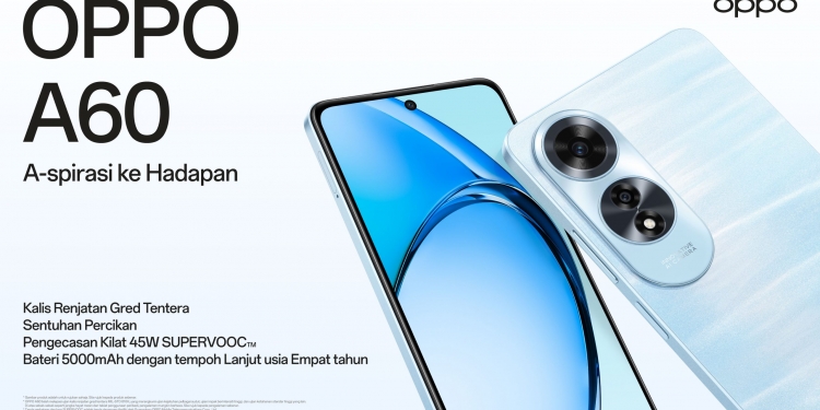 Oppo A60 dilancarkan di Malaysia, ada kamera 50MP dan kalis air IP54 bawah RM1,000