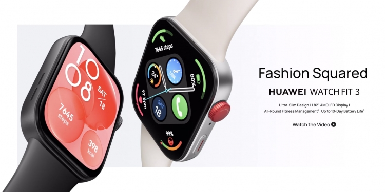 Huawei Watch Fit 3 Malaysia: Skrin AMOLED besar 1.82″ dengan fungsi NFC, harga bermula RM599