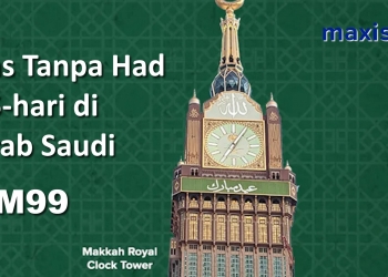 Pas Perantauan Haji Maxis: Internet tanpa had selama 45 hari hanya RM99 di Arab Saudi