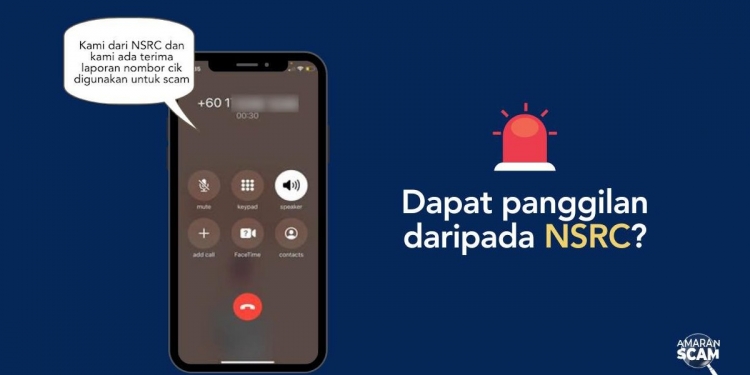 Jangan kena SCAM dengan pegawai NSRC palsu
