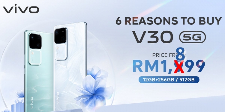Vivo V30 5G turun harga, kini lebih murah selepas dua bulan