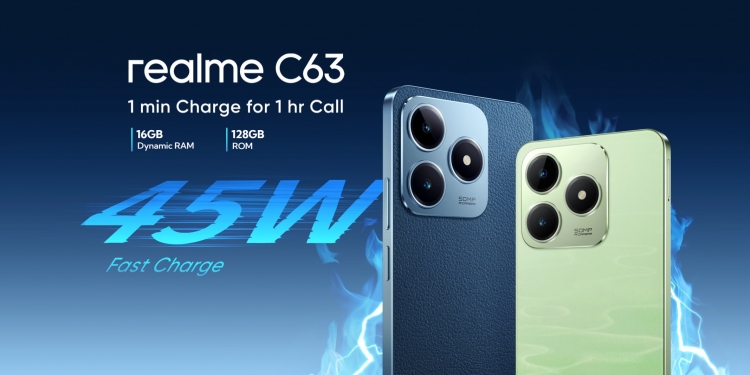 Realme C63 dilancar, telefon termurah dengan pengecas 45W di Malaysia