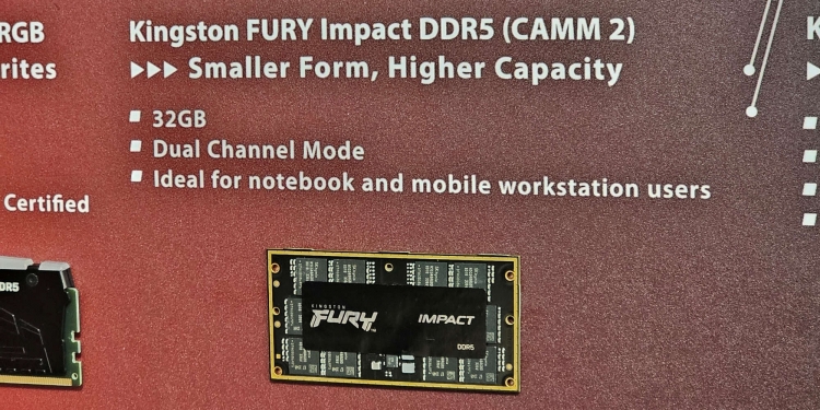 Kingston peraga modul RAM CAMM2 baharu, siap sedia untuk berhijrah daripada SO-DIMM