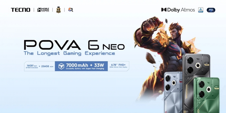 Tecno Pova 6 Neo guna cip Helio G99 Ultimate dan bateri 7,000mAh, terbesar dijual di Malaysia
