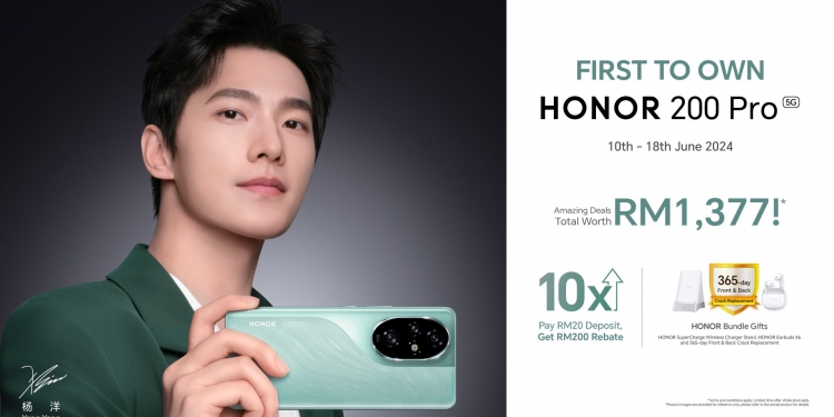 Siri Honor 200 dilancar 19 Jun, bayar RM20 dan terima ganjaran RM1,377 dalam tempahan awal