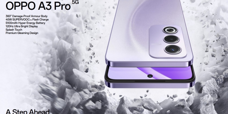 Oppo A3 Pro, telefon pintar tahan lasak ekstrem IP54 dan mampu milik