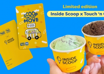Dapatkan kad Touch n Go x Inside Scoop, untuk diskaun aiskrim Inside Scoop sampai tahun 2025