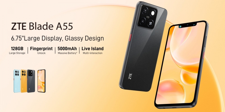 ZTE Blade A55, ada storan besar dan pengimbas capjari di bawah RM400