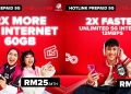 Prabayar Hotlink 5G dinaik taraf, 2X lebih pantas, 2X lebih kuota